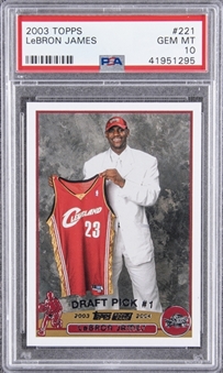 2003/04 Topps #221 LeBron James Rookie Card – PSA GEM MT 10